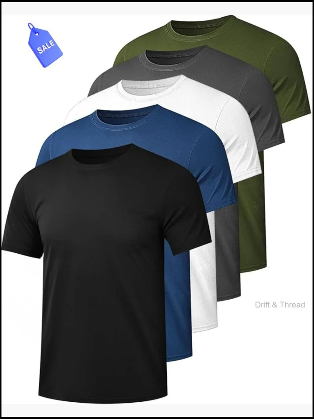 Men's Moisture Wicking Quick Dry Mesh Athletic T-Shirt Crew Neck Short Sleeve
